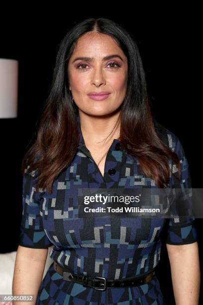 Actor Salma Hayek at CinemaCon 2017 Lionsgate 2017 A Sneak Peek and Special Screening of The Hitmans Bodyguard at The Colosseum at Caesars Palace...