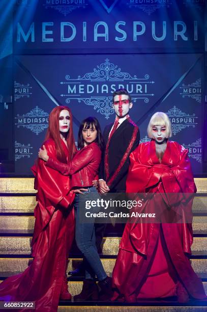 Spanish actress Andrea Trepat attends the opening of the new Clandestine Show Club 'The Secret' on March 30, 2017 in Madrid, Spain.