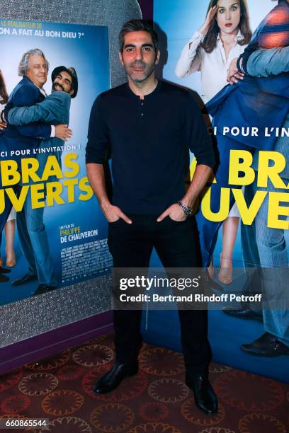 Actor of the movie, Ary Abittan attends the "A bras ouverts" Paris Premiere at Cinema Gaumont Opera on March 30, 2017 in Paris, France.