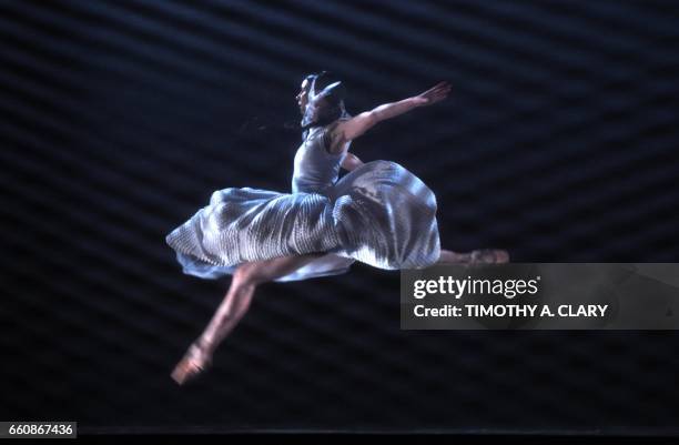 Maria Alexandrova, principal dancer of Russia's Bolshoi Ballet performs a scene from the contemporary Spanish dancer/choreographer Blanca Li's two...