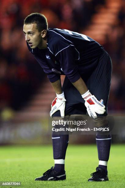 Banik Ostrava goalkeeper Martin Raska