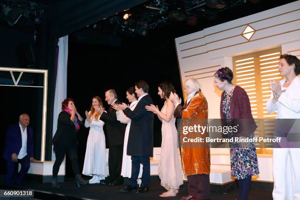 Autor Eric-Emmanuel Schmitt, Stage Director Anne Bourgeois, Roxane le Texier, Jean-Jacques Moreau, Odile Cohen, Davy Sardou, his wife Noemie Elbaz,...