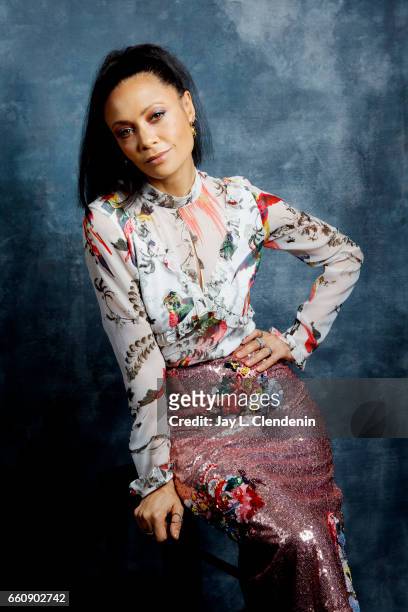 Actress Thandie Newton of HBO's 'Westworld' is photographed for Los Angeles Times on March 25, 2017 in Los Angeles, California. PUBLISHED IMAGE....