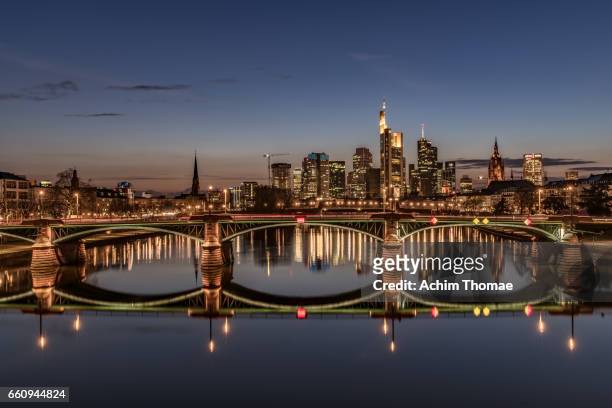 frankfurt am main, germany, europe - stadtsilhouette stock pictures, royalty-free photos & images