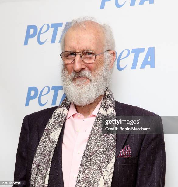 James Cromwell attends model Amina Blue unveil of new PETA campaign at West Side YMCA on March 30, 2017 in New York City.