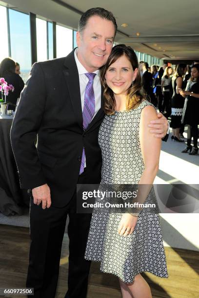 Randy Pope and Kellie Martin at Crown Media's Upfront Event at Rainbow Room on March 29, 2017 in New York City.