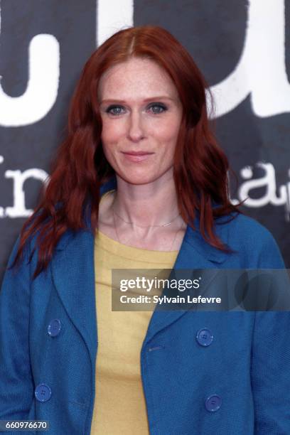 Audrey Fleurot attends 9th Beaune International Thriller Film Festival on March 30, 2017 in Beaune, France.