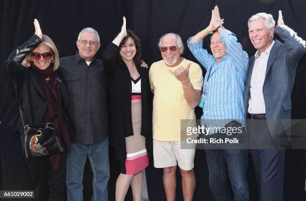 Kelly Chapman, Ron Meyer, Vice Chairman of NBCUniversal, Karen Irwin, President and COO of Universal Studios Hollywood, musician Jimmy Buffett,...