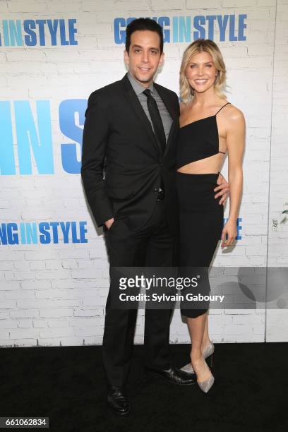 Nick Cordero and Amanda Kloots attend "Going in Style" World Premiere at SVA Theatre on March 30, 2017 in New York City.