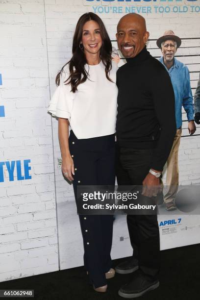 Tara Fowler and Montel Williams attend "Going in Style" World Premiere at SVA Theatre on March 30, 2017 in New York City.