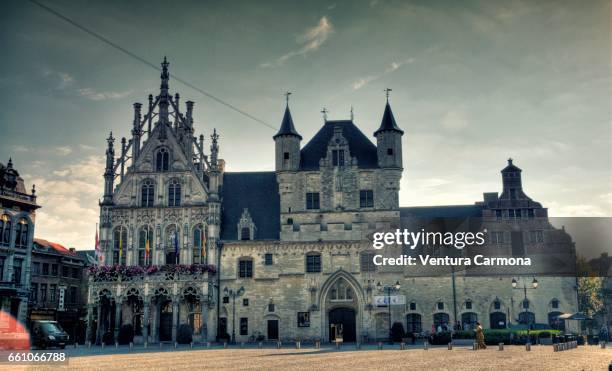 mechelen city hall - belgium - städtischer platz fotografías e imágenes de stock