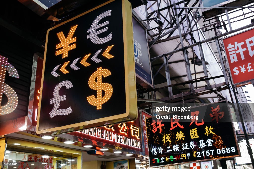 Views Of Currency Exchanges In Hong Kong