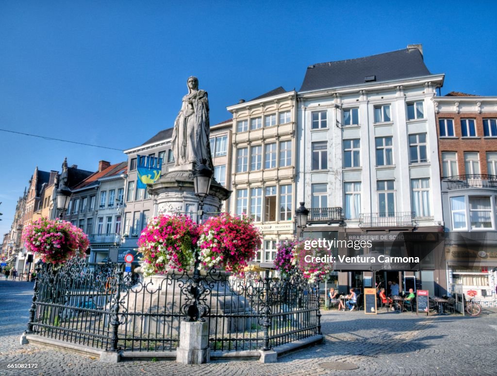 Statue of the Archduchess Margaret of Austria in Mechelen, Belgium