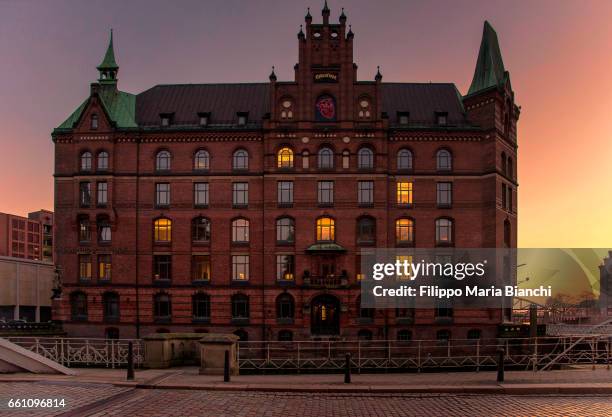 speicherstadt - amburgo stock-fotos und bilder