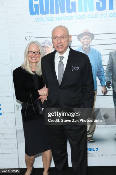 Suzanne Newlander Arkin and Alan Arkin attend "Going in Style" New York Premiere at SVA Theatre on March 30, 2017 in New York City.