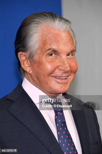 George Hamilton attends the "Going in Style" New York premiere at SVA Theatre on March 30, 2017 in New York City.