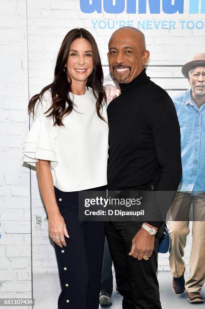 Montel Williams and wife Tara Fowler attend the "Going in Style" New York premiere at SVA Theatre on March 30, 2017 in New York City.