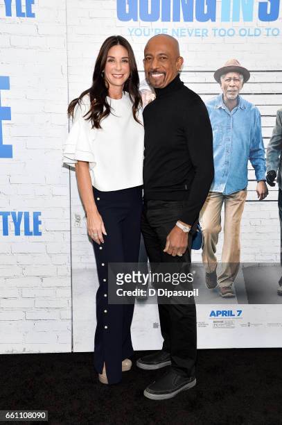 Montel Williams and wife Tara Fowler attend the "Going in Style" New York premiere at SVA Theatre on March 30, 2017 in New York City.