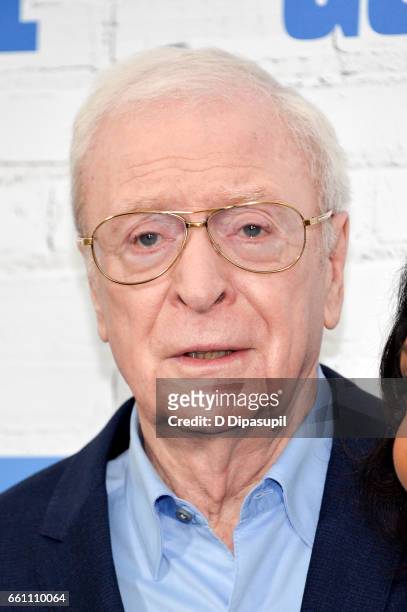 Michael Caine attends the "Going in Style" New York premiere at SVA Theatre on March 30, 2017 in New York City.