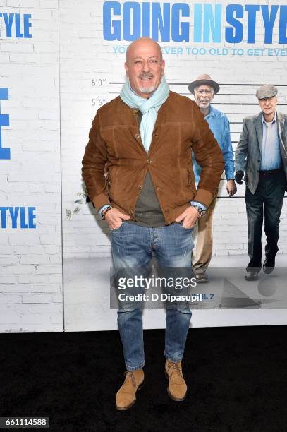 Domenico Vacca attends the "Going in Style" New York premiere at SVA Theatre on March 30, 2017 in New York City.