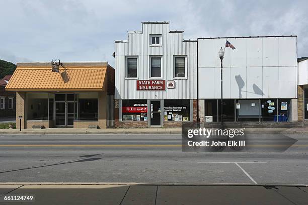 west virginia, marlinton, street scene - small business exterior stock pictures, royalty-free photos & images