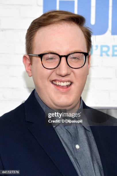 Matt Bellassai attends the "Going in Style" New York premiere at SVA Theatre on March 30, 2017 in New York City.