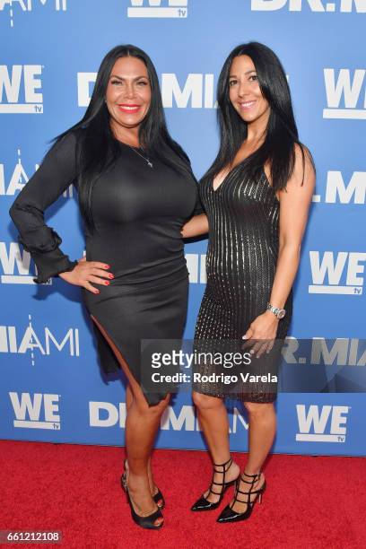 Renee Graziano and Carla Facciolo arrive at WE tv's Premiere Party for Their New Show "Dr. Miami" at the Tuck Room in North Miami Beach on March 30,...