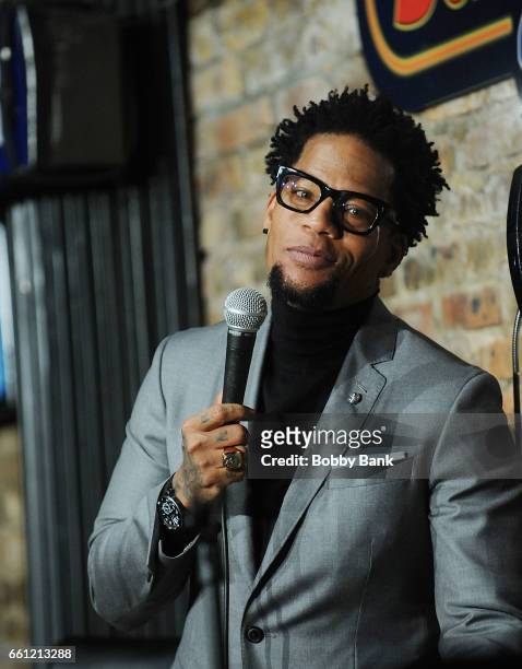 Comedian D.L. Hughley performs at The Stress Factory Comedy Club on March 30, 2017 in New Brunswick, New Jersey.
