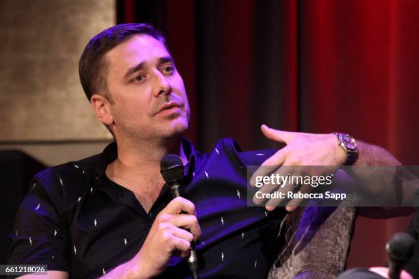 Sean Stuart speaks onstage at Reel to Reel: Eagles of Death Metal: Our Friends at The GRAMMY Museum on March 30, 2017 in Los Angeles, California.