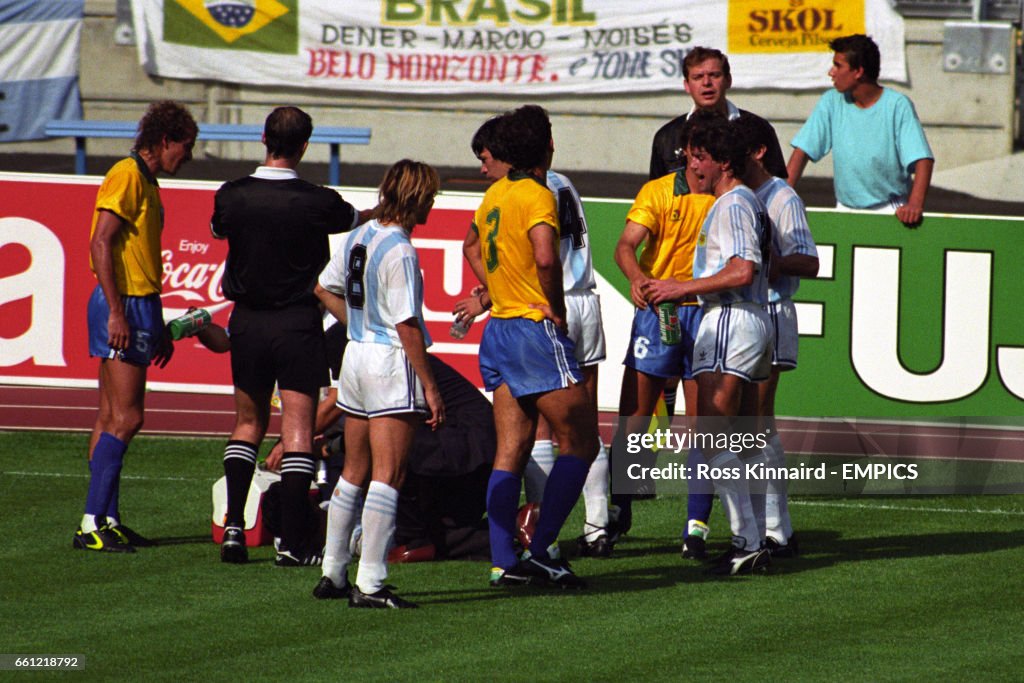 Soccer - World Cup Italia 1990 - Second Round - Argentina v Brazil - Stadio Delle Alpi
