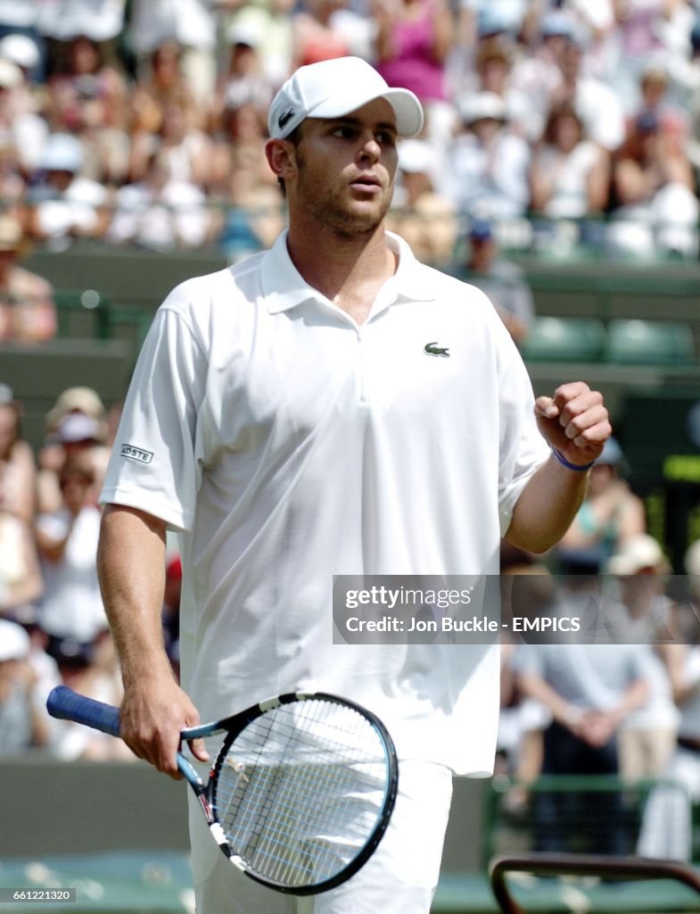 Tennis - Wimbledon Championships 2005 - Men's First Round - Andy Roddick v Jiri Vanek - All England Club