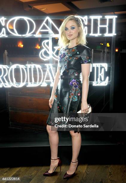 Actor Bella Heathcote attends the Coach & Rodarte celebration for their Spring 2017 Collaboration at Musso & Frank on March 30, 2017 in Hollywood,...