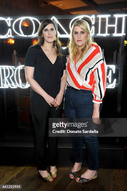Rodarte Co-Founders Laura Mulleavy and Kate Mulleavy attend the Coach & Rodarte celebration for their Spring 2017 Collaboration at Musso & Frank on...