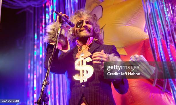 Singer Wayne Coyne of The Flaming Lips performs at The Fillmore Charlotte on March 30, 2017 in Charlotte, North Carolina.