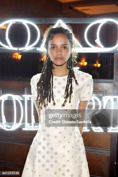 Actor Sasha Lane attends the Coach & Rodarte celebration for their Spring 2017 Collaboration at Musso & Frank on March 30, 2017 in Hollywood,...