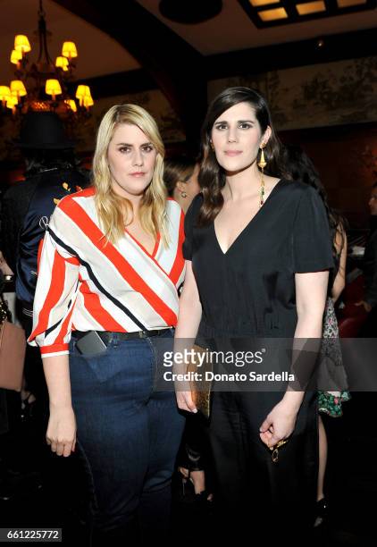 Rodarte Co-Founders Kate Mulleavy and Laura Mulleavy attend the Coach & Rodarte celebration for their Spring 2017 Collaboration at Musso & Frank on...