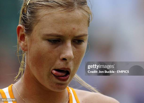 Maria Sharapova of Russia during her match against Katarina Srebotnik of Slovenia during womens third round action