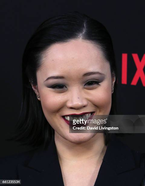 Actress Michelle Ang attends the premiere of Netflix's "13 Reasons Why" at Paramount Pictures on March 30, 2017 in Los Angeles, California.