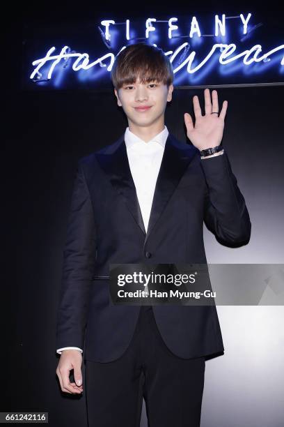 Yook Sung-Jae of South Korean boy band BtoB attends the photocall for TIFFANY & Co. 'Tiffany HardWear' Launch on March 30, 2017 in Seoul, South Korea.