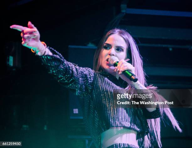 JoJo performs in front of a sold out crowd at the 9:30 Club.