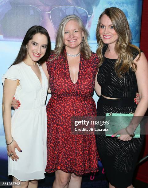 Remy Zaken, Jane Kelly Kosek and Ashley Kate Adams attend premiere of Meritage Pictures' 'Pitching Tents' on March 30, 2017 in Santa Monica,...