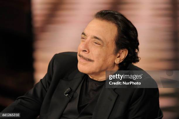 Antonino &quot;Nino&quot; Frassica Italian actor, comedian, television personality, singer and writer during the tv show Che Tempo Che Fa in Milan,...