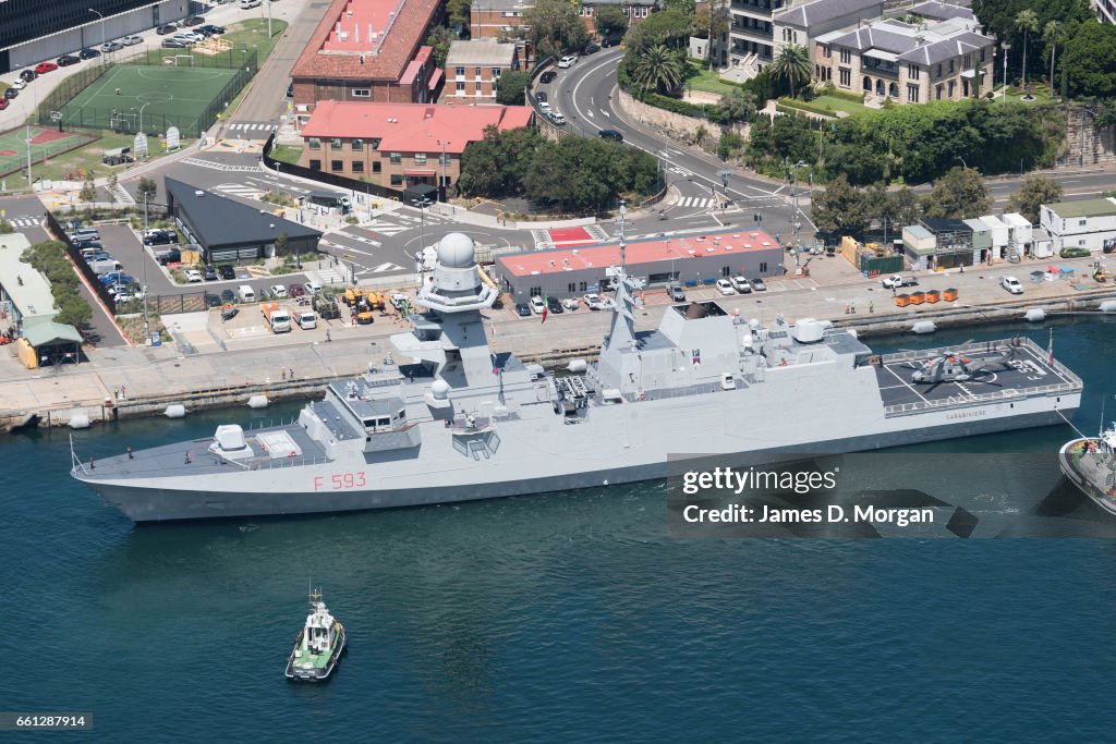 Italian Warship Carabinieri Departs Sydney