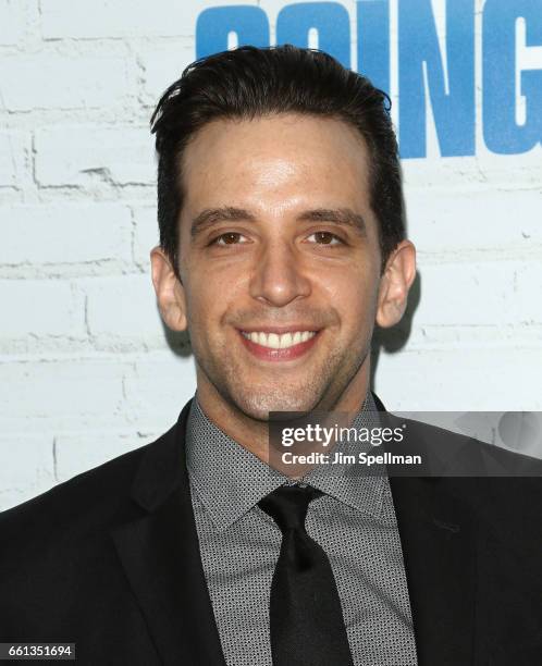 Actor Nick Cordero attends the "Going In Style" New York premiere at SVA Theatre on March 30, 2017 in New York City.