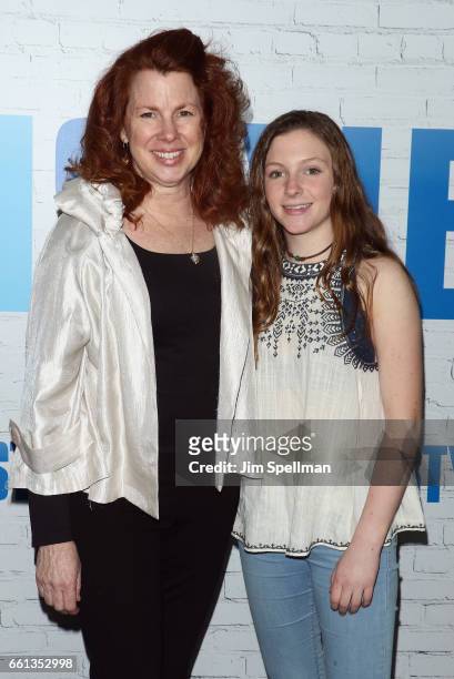Actress Siobhan Fallon Hogan and daughter attend the "Going In Style" New York premiere at SVA Theatre on March 30, 2017 in New York City.