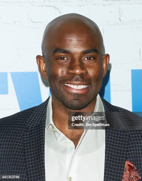 Marlon Perrier attends the "Going In Style" New York premiere at SVA Theatre on March 30, 2017 in New York City.