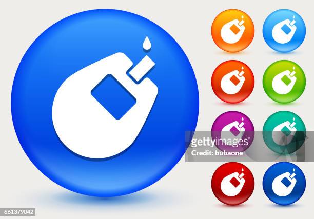 glucose monitor icon on shiny color circle buttons - blood sugar icon stock illustrations