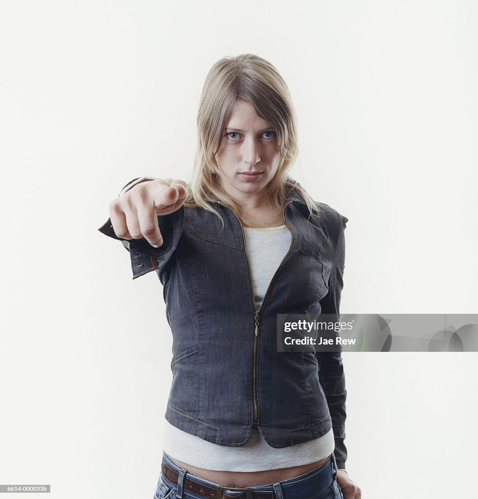 Young Woman Pointing