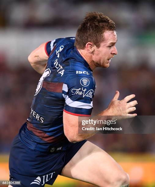 Michael Morgan of the Cowboys makes a break during the round five NRL match between the North Queensland Cowboys and the South Sydney Rabbitohs at...