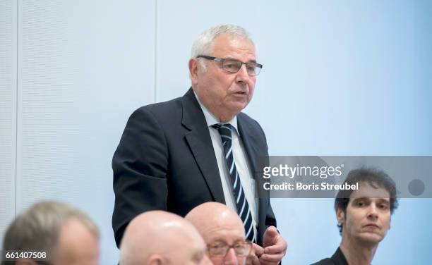 Karl Rothmund attends the DFB Culture Foundation Board Meeting at Ramada Hotel on March 31, 2017 in Berlin, Germany.